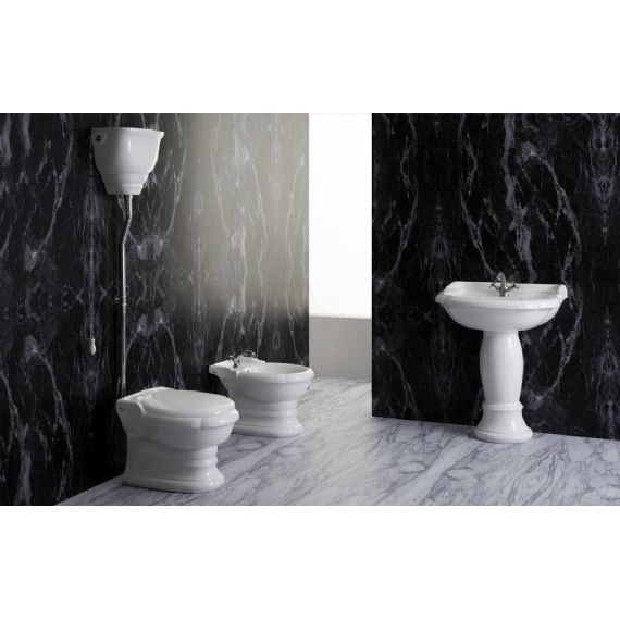 Wc + Sedile +  Bidet EXCELSIOR h. 42 cm. bianco 