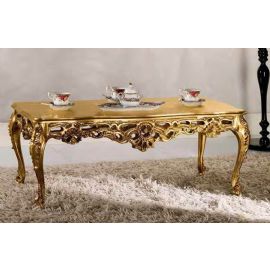 Tavolino da salotto Barocco foglia oro