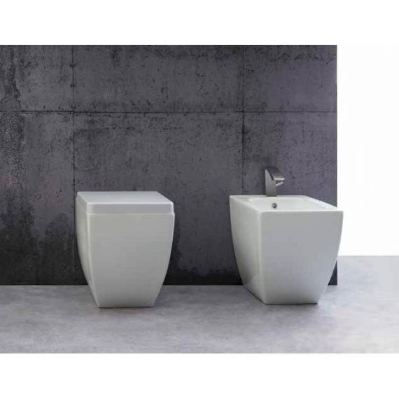 Wc Rimless +Sedile +  Bidet SIMPLY h. 43 cm. 