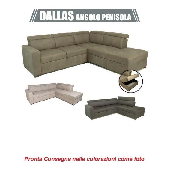 Divano-letto angolo DALLAS + penisola