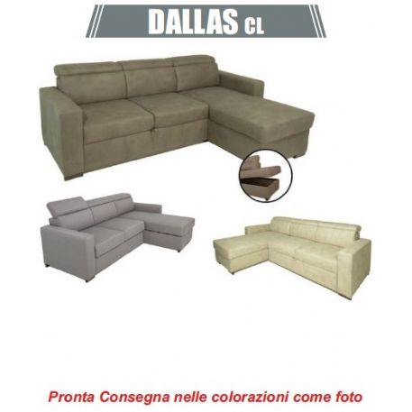 Divano-letto angolare DALLAS + Chaise longue reversibile