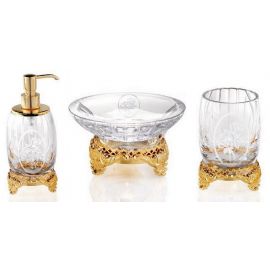 Set cristallo / oro 24k ROSE 