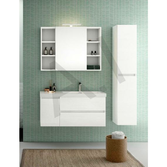 Mobile LINE sospeso cm. 100 + specchio contenitore c/ Led